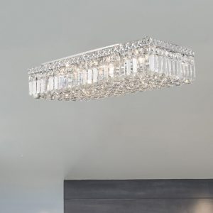 W33530C24 Cascade 6 Light Chrome Finish and Clear Crystal Flush .