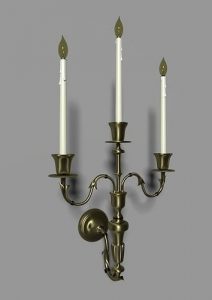 3D Modern wall mounted candlestick candelabra | CGTrad