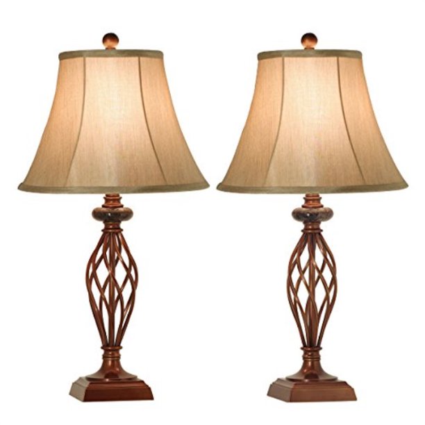 Table Lamp Set of 2 for Bedroom or Living Room, 27.5 in. High .