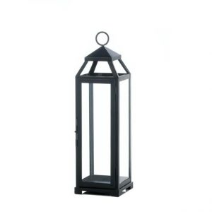 Outdoor Lantern Decor, Large Lean Sleek Metal Decorative Floor .