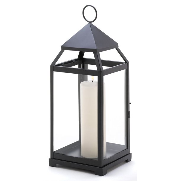 Black Candle Lantern, Contemporary Decor Outdoor Lanterns For .