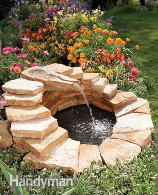 40 Great Water Fountain Designs For Home Landscape - Hati