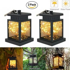 Garden Solar Hanging LED Lights Outdoor Lantern Decor Yard Pathway .