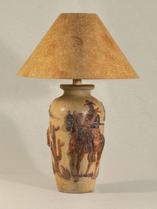 Western Table Lamp ACH-1626-SWD | Western lamps, Table lamp, Floor .