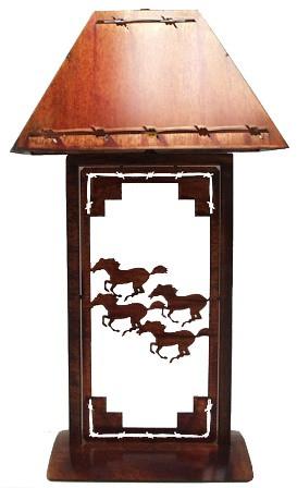 TS041-207) Western Table Lamp - Stampede – Wild West Livi