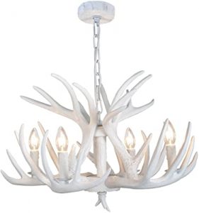 EFFORTINC Resin Antler Chandelier White Antler Chandelier Living .