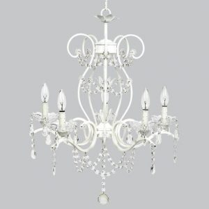 5 Light Grace Chandelier - White - Jack and Jill Boutiq