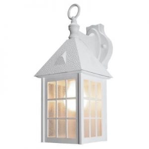 Newport Coastal Belmont White Outdoor Wall-Mount Lantern-7972-01W .