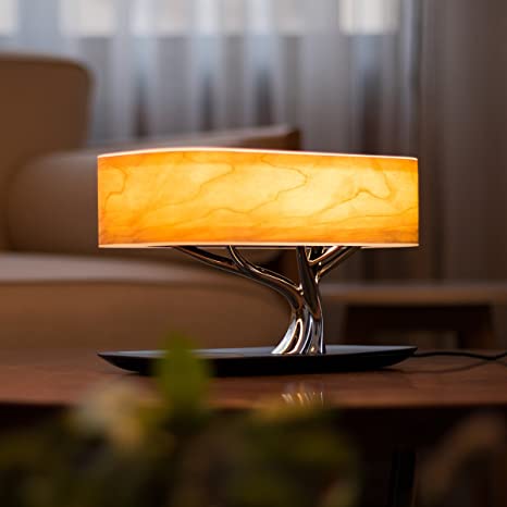 Tree of Light - Bedside Table Lamp with Built-in Bluetooth Speaker .