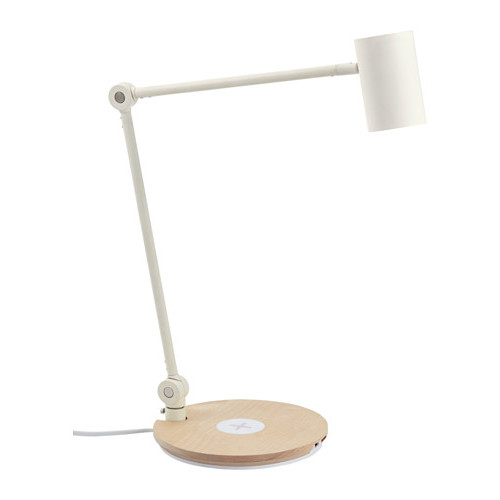 Simple white LED work table lamps study bedside with wireless .
