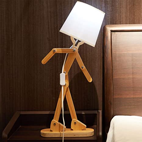 25inch LED Wooden Table Lamp for Living Room Bedroom and Study .