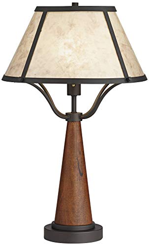 Idyllwild Wood Table Lamp with Mica Shade - Farmhouse Goa