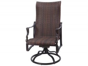 Gensun Bel Air Woven Cast Aluminum High Back Swivel Rocker Dining .