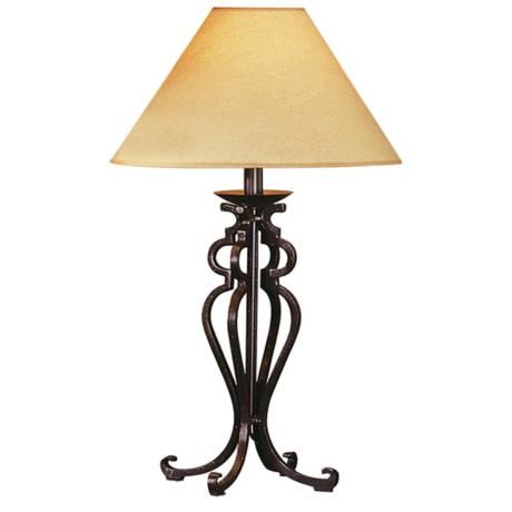 Open Scroll Rustic Wrought Iron Table Lamp - #88553 | Lamps Plus .