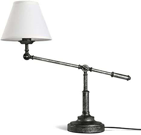 Retro Bedroom Living Room Decor Table Lamp Wrought Iron Office .