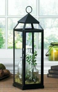 Lantern Extra Tall Black Metal Contemporary Indoor/Outdoor Modern .