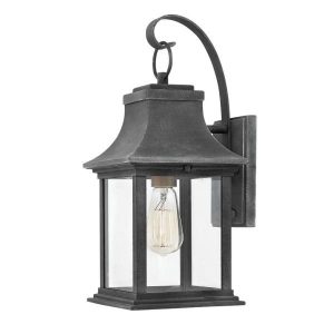 Hinkley Lighting Adair Small 1-Light Aged Zinc Outdoor Wall .