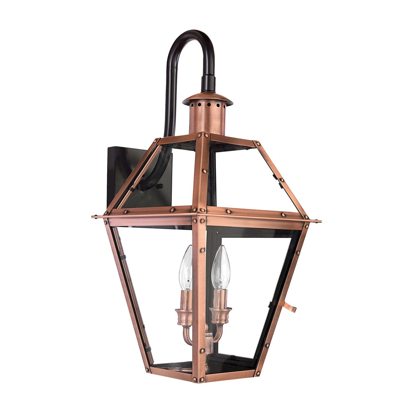 Copper Outdoor Electric Lanterns Illuminate Your Outdoor Space