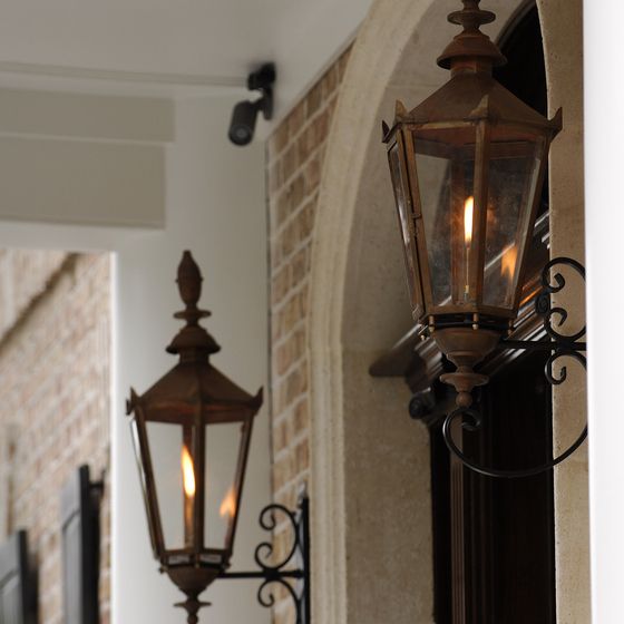 Copper Outdoor Electric Lanterns Illuminate Your Outdoor Space