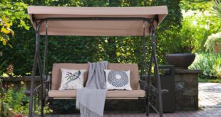 3 Seats Patio Canopy Swing