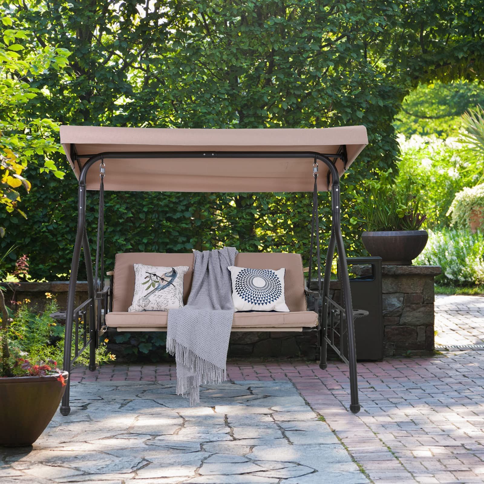 3 Seats Patio Canopy Swing for Ultimate Outdoor Relaxation