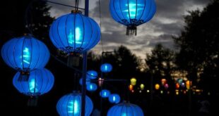 Blue Outdoor Lanterns