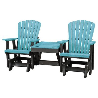 Center Table Double Glider Benches for Relaxing Outdoor Spaces