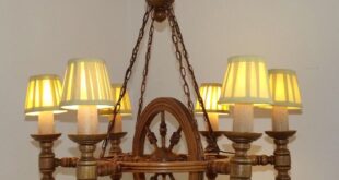 French Wooden Chandelier