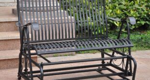 Iron Double Patio Glider Benches