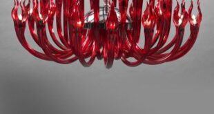 Modern Red Chandelier