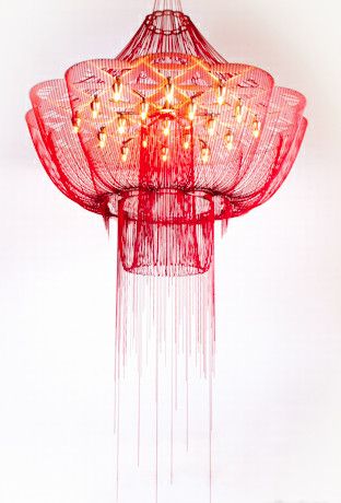 Modern Red Chandelier for a Contemporary Touch