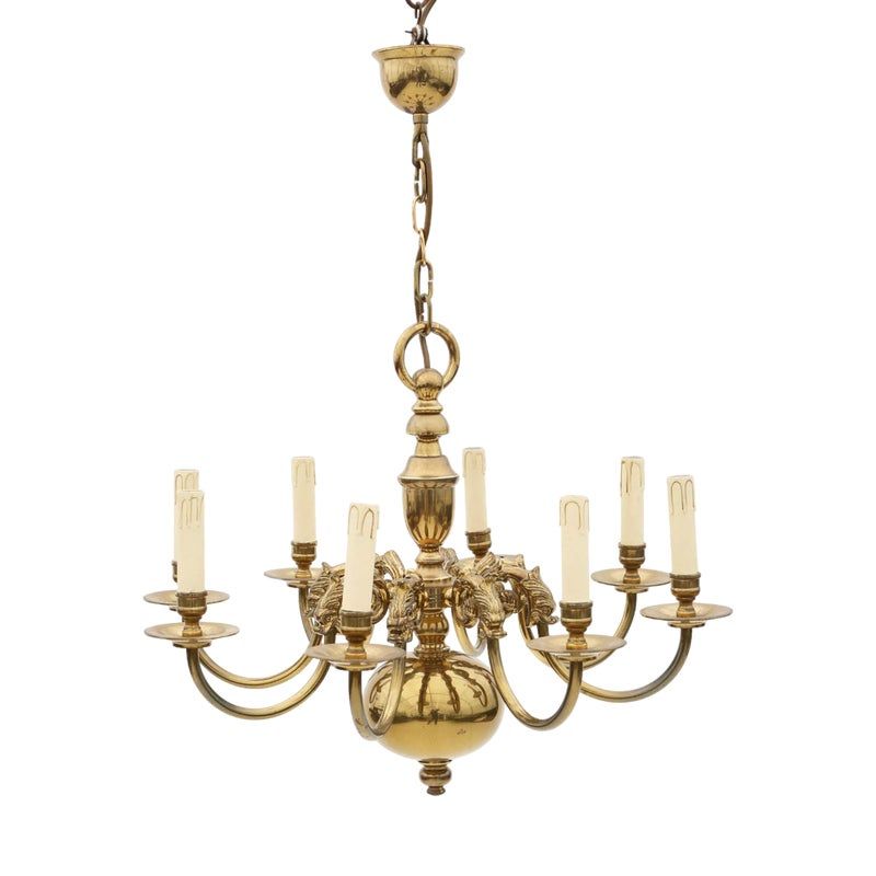 Old Brass Chandelier An Elegant Addition to Any Home