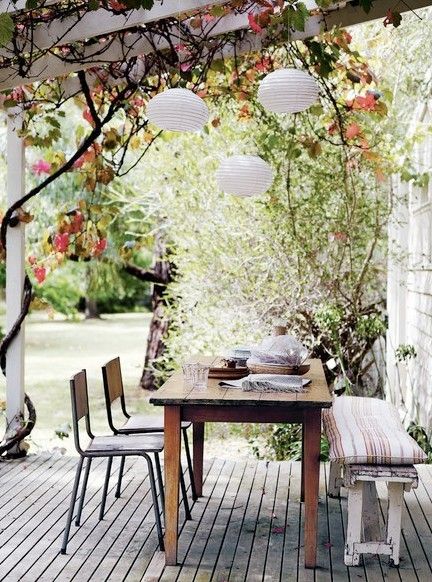 Outdoor Dining Lanterns Illuminate the Night