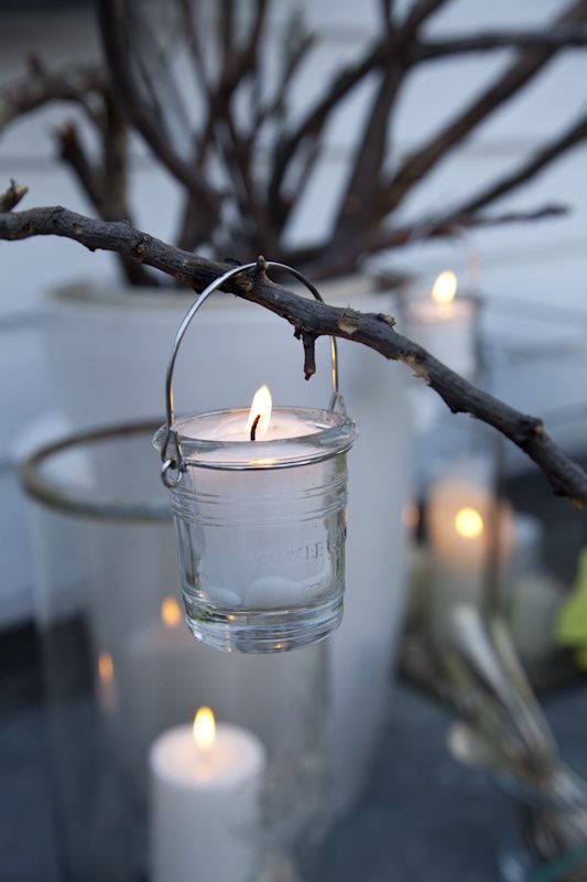 Outdoor Empty Lanterns Illuminate the Darkness