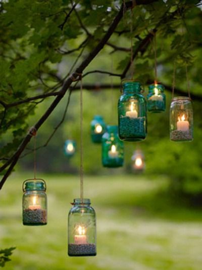 Outdoor Empty Lanterns Ready to Be Filled