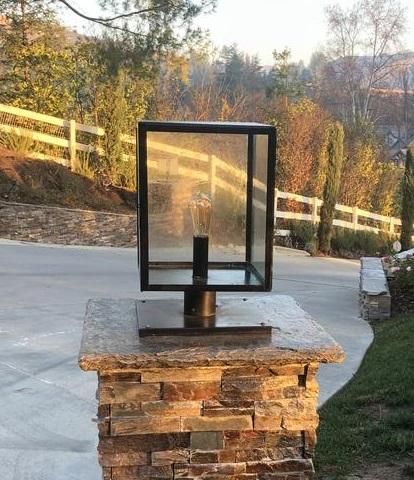 Outdoor Lanterns On Post Illuminate Gardens and Pathways