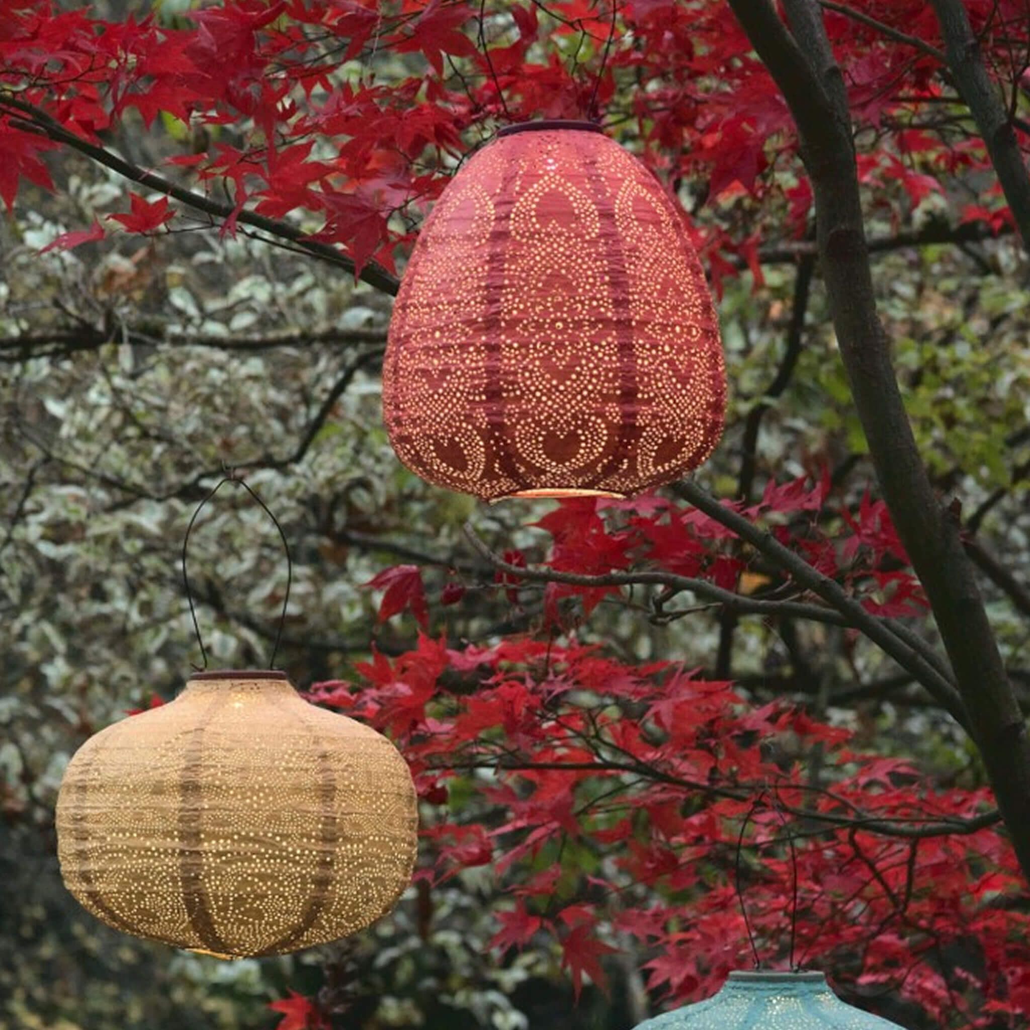 Outdoor Orange Lanterns Add Warmth and Charm to Your Outdoor Space