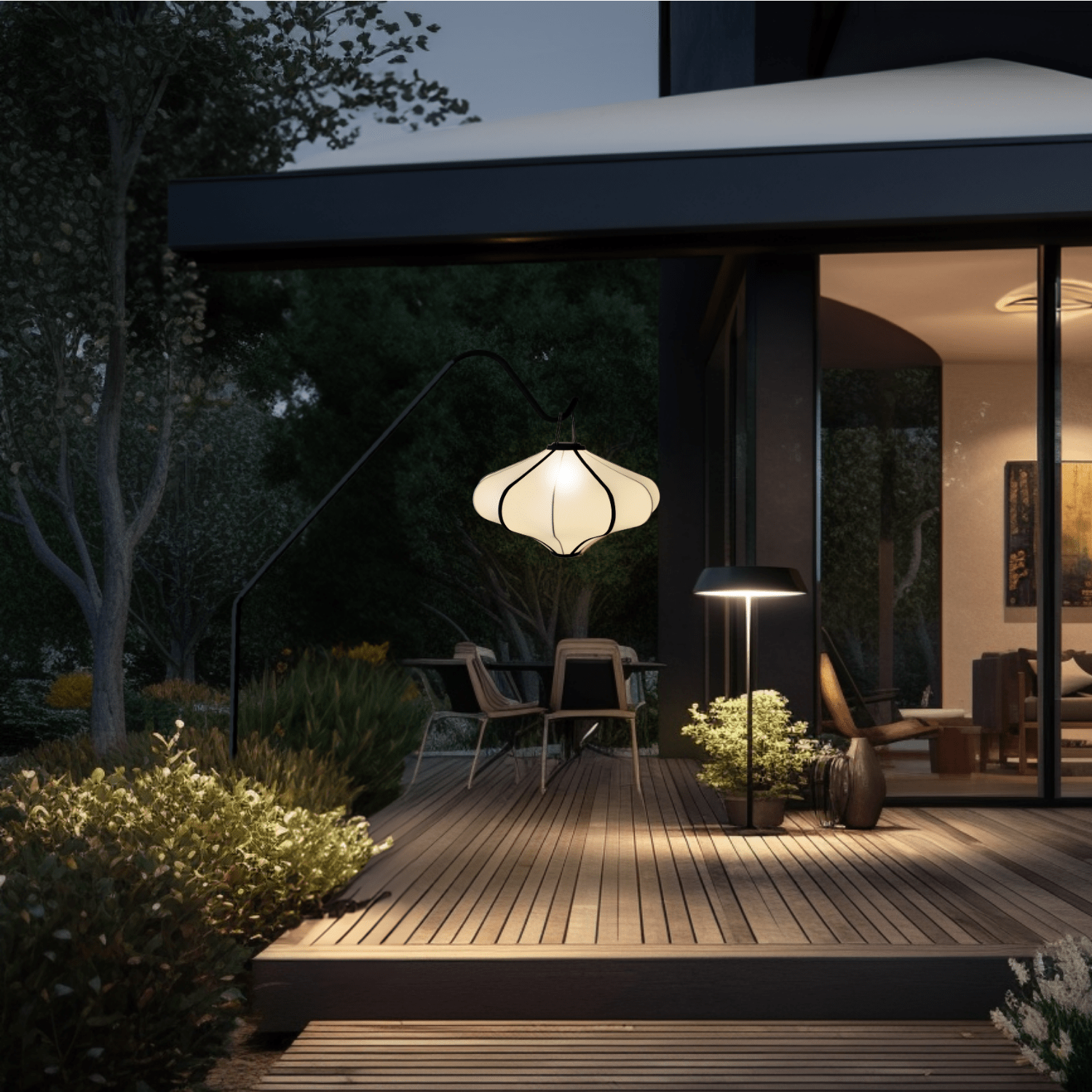 Outdoor Oriental Lanterns Illuminate Gardens and Outdoor Spaces