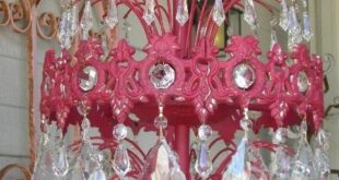 Pink Plastic Chandeliers