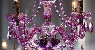 Purple Crystal Chandelier Lighting