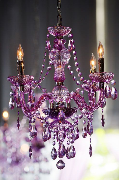 Purple Crystal Chandelier Lighting Adds Elegance and Sophistication to Any Space