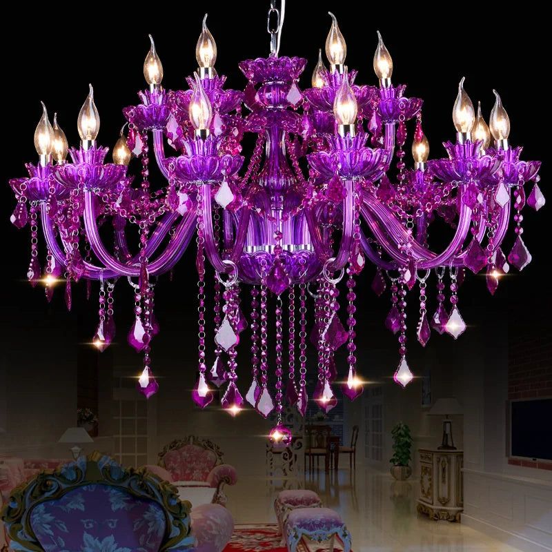 Purple Crystal Chandelier Lights: A Glamorous Addition to Your Home