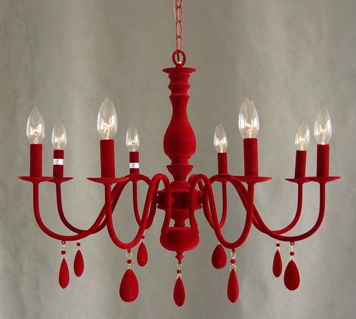 Red Chandeliers Radiate Elegance and Sophistication