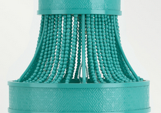 Small Turquoise Beaded Chandeliers
