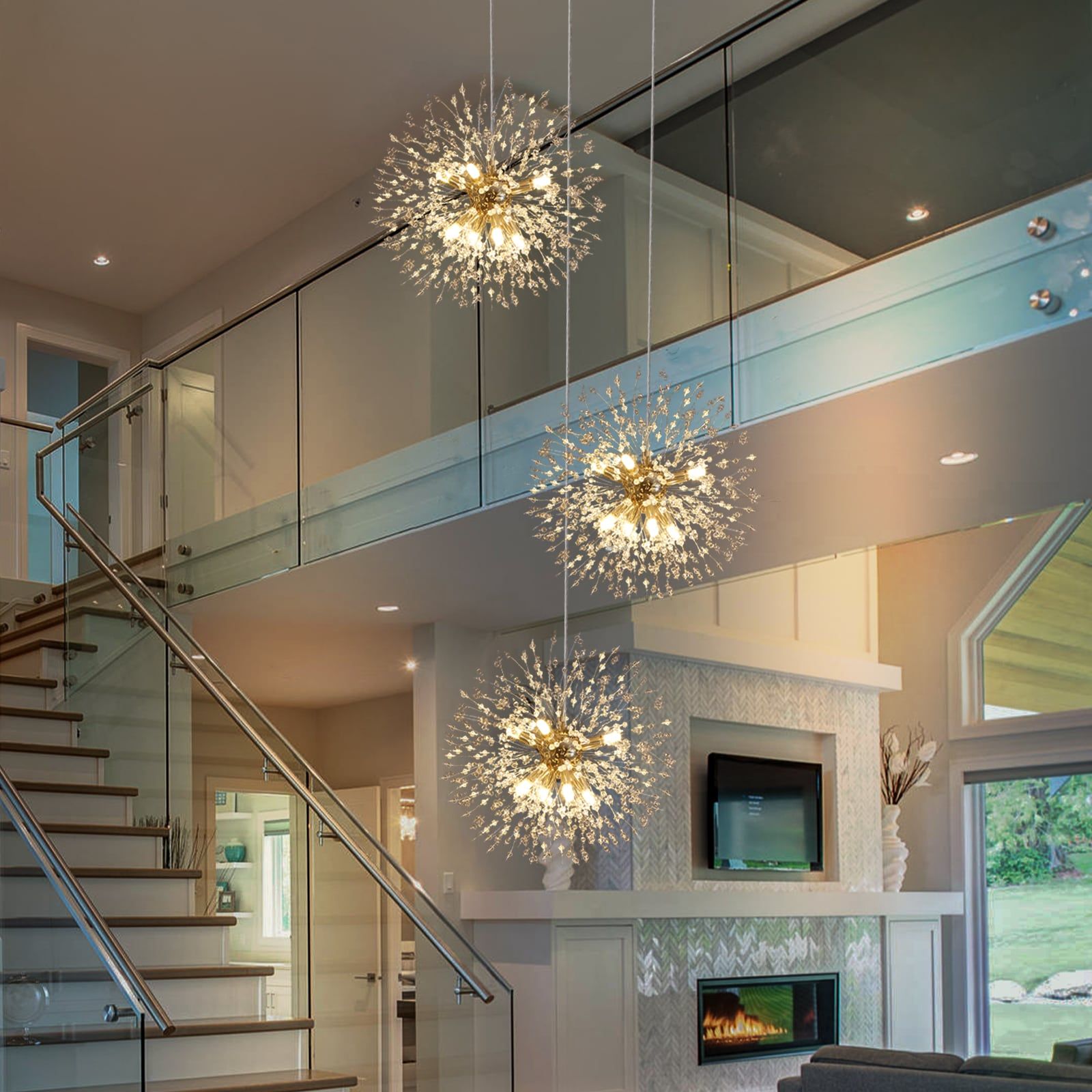 Stairway Chandeliers Enhance Your Home’s Lighting and Style