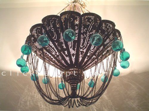 Turquoise Ball Chandeliers The Perfect Pop of Color for Your Home