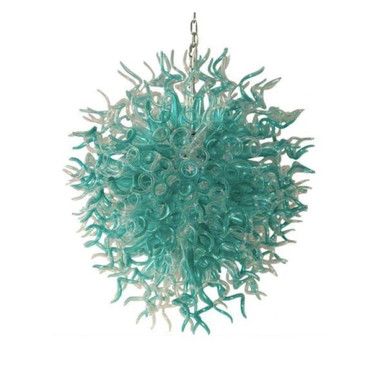 Turquoise Blown Glass Chandeliers A Beautiful Addition to Any Room