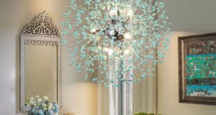 Turquoise Crystal Chandelier