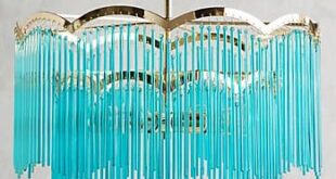 Turquoise Gem Chandelier Lamps