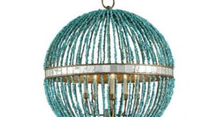 Turquoise Orb Chandeliers